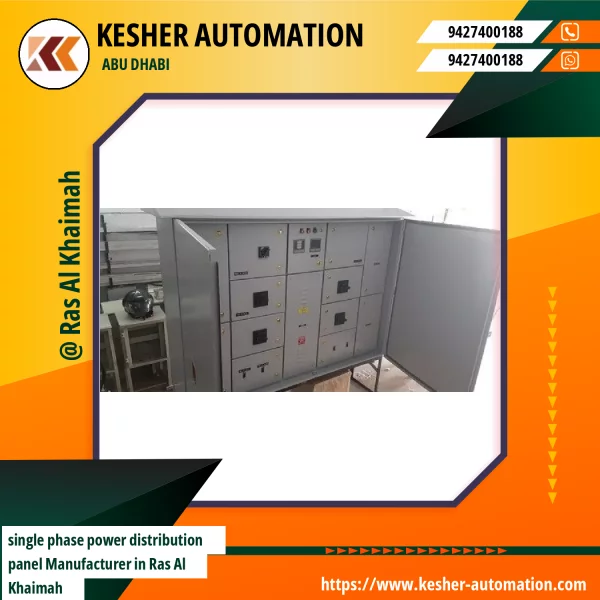 Single Phase Power Distribution Panel Installed In An Industrial Setting