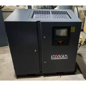 10 HP Screw Air Compressor Unit Installed Indoors Showing Compact Design