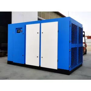 150 HP Screw Air Compressor Installed In An Industrial Setting