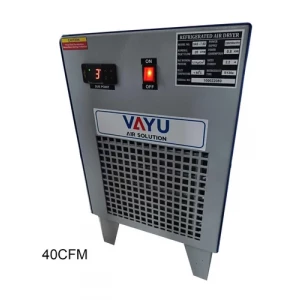 Industrial Refrigeration Air Dryer Unit Showing Control Panel With Alarm Notification System