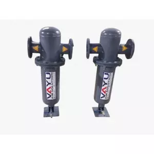 Industrial Air Line Filter Installed In Factory Setup