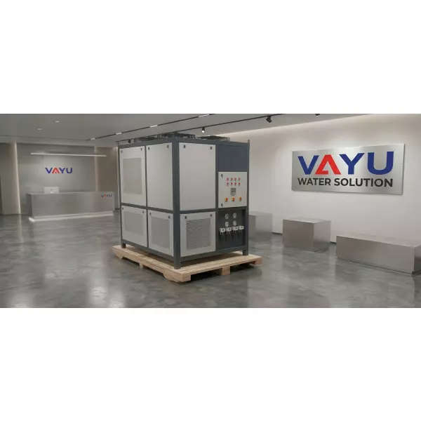 Hydraulic Power Pack Oil Chiller Unit Installed At Industrial Site