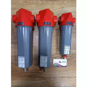 Industrial Line Filter Installed In Compressed Air System