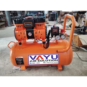 Portable Air Compressor Machine Installed At An Outdoor Construction Site