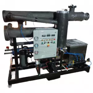 Water Cooled Air Dryer Unit Installed In Industrial Setting