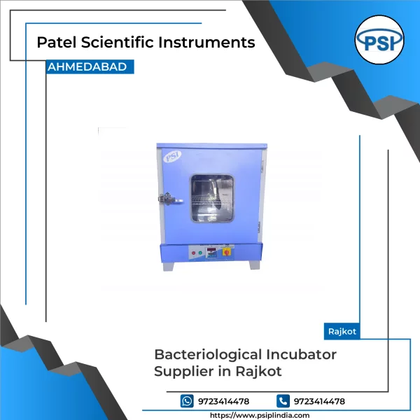 Bacteriological Incubator Showing Digital Control Panel And Internal Shelves