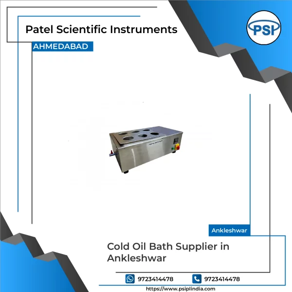 Cold Oil Bath Equipment Showing Digital Temperature Display In Laboratory Setup