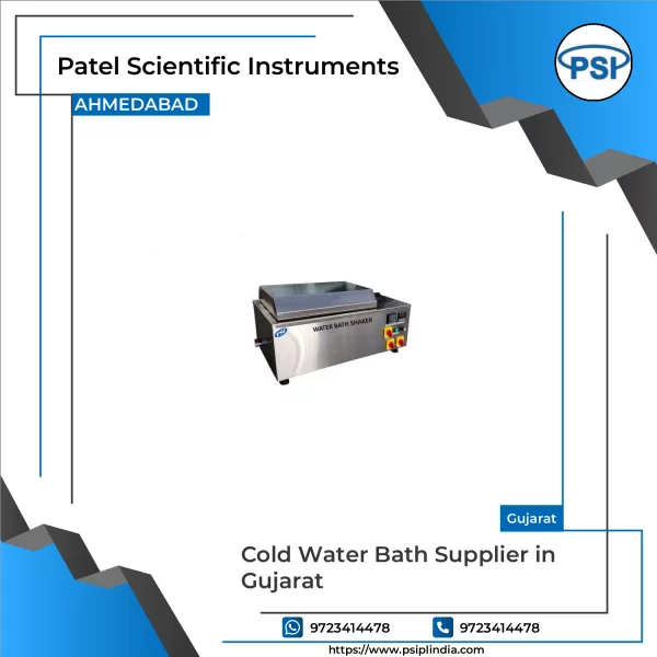 Cold Water Bath Unit Showing Temperature Controls And Stainless Steel Chamber