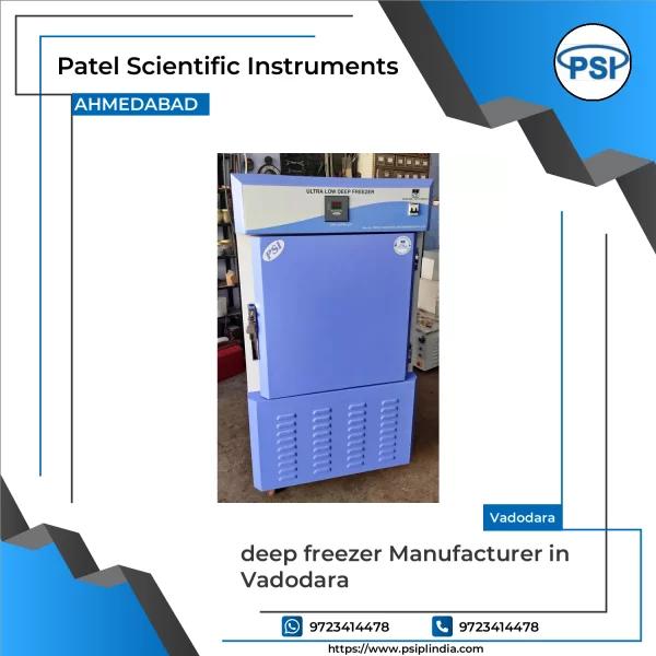 Industrial Deep Freezer Unit Showing Interior Shelves With Sample Containers