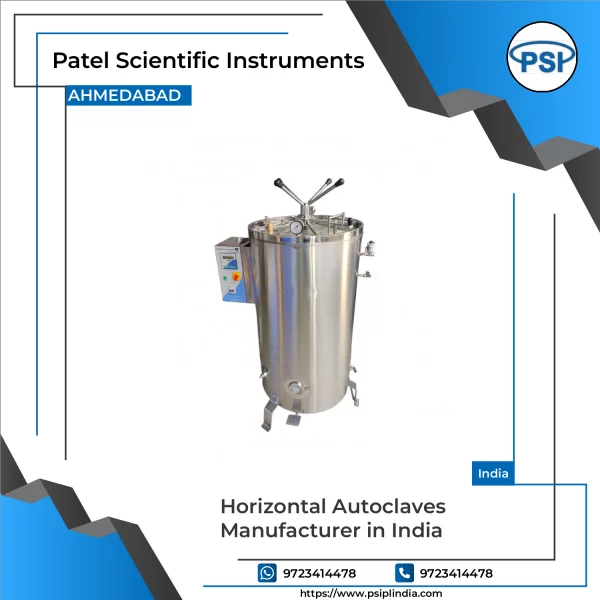 Horizontal Autoclave Machine Showing Stainless Steel Chamber Door