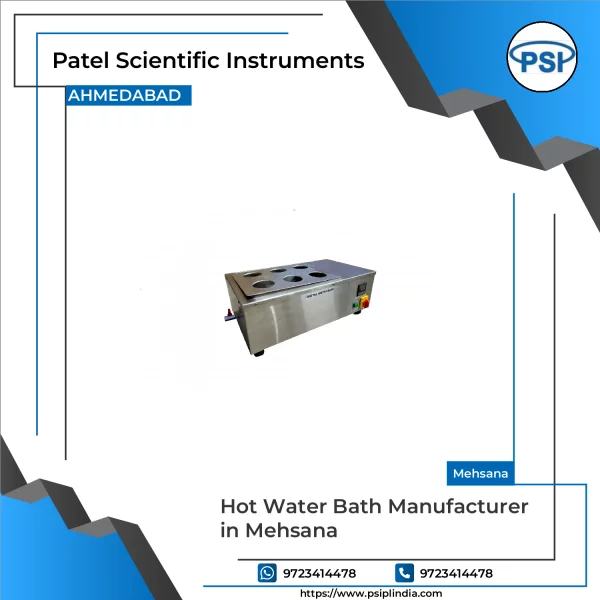 Hot Water Bath Laboratory Instrument Showing Digital Control Panel And Stainless Steel Tank