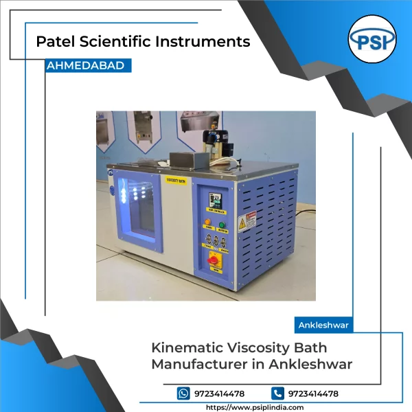 Kinematic Viscosity Bath Setup Showing Digital Temperature Control Panel