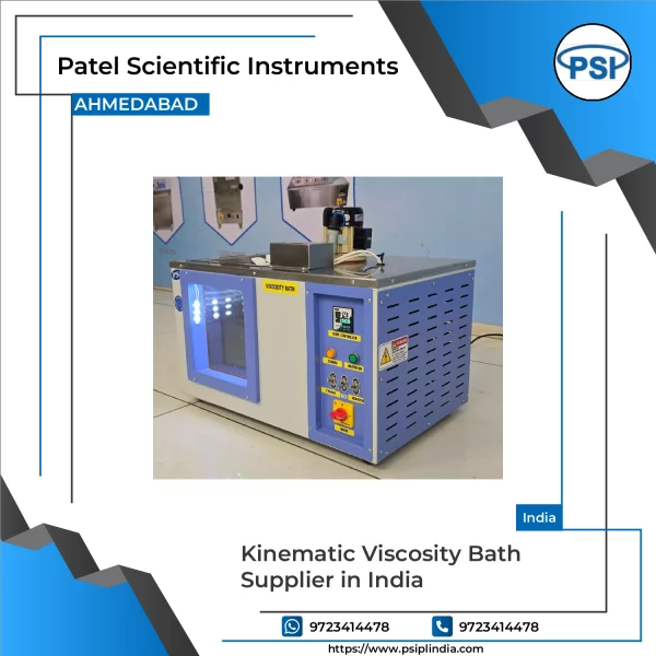Kinematic Viscosity Bath Instrument Showing Control Panel And Sample Holders