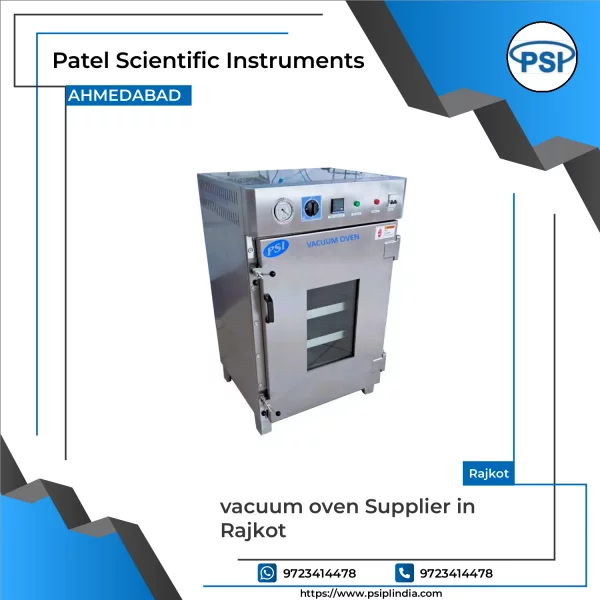 Vacuum Oven Laboratory Instrument Showing Digital Controls And Stainless Steel Chamber