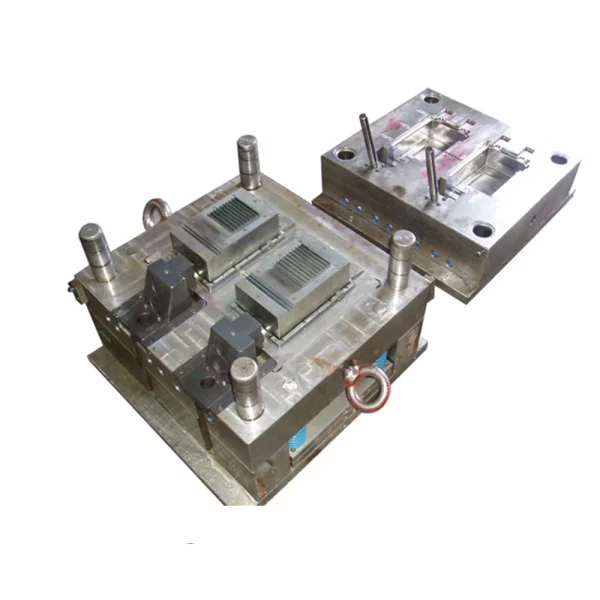 Close-up Of Electronic Component Mold Showing Detailed Cavity Design