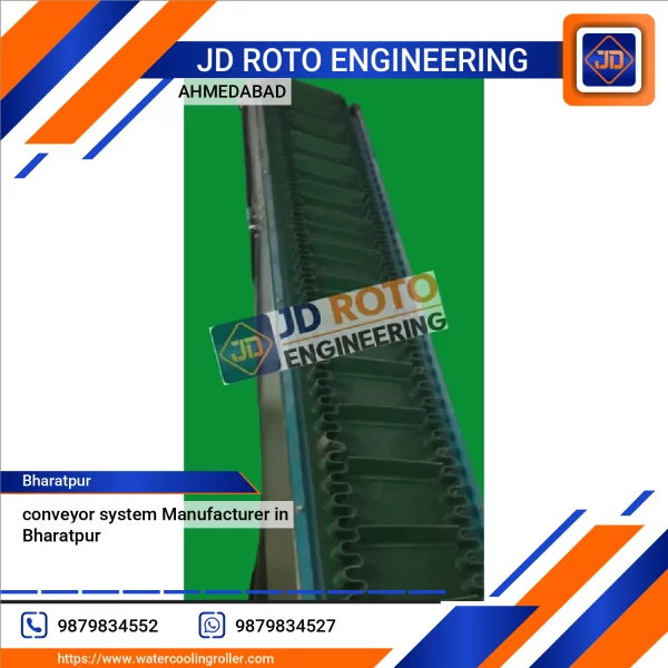 Industrial Conveyor System With Metal Rollers And Belt Designed For Heavy-duty Material Transport