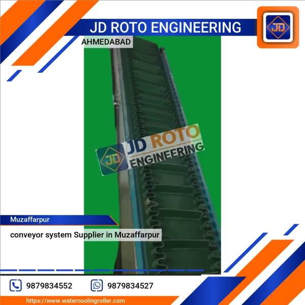 Industrial Conveyor System Transporting Materials In Factory Setting