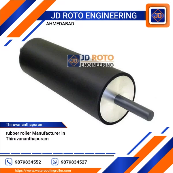 Close-up View Of A Rubber Roller Used In Industrial Machinery Showing Textured Surface