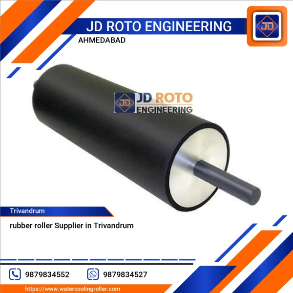 Close-up View Of Industrial Rubber Roller Surface Texture