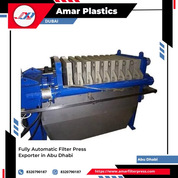 Fully Automatic Filter Press Ready For Shipment Showing Hydraulic Cylinder And Filter Plates