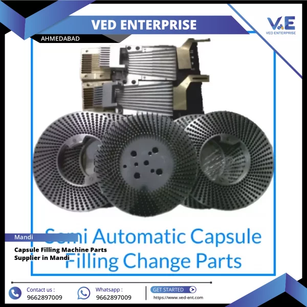 Close-up Of Capsule Filling Machine Parts Showing Detailed Components