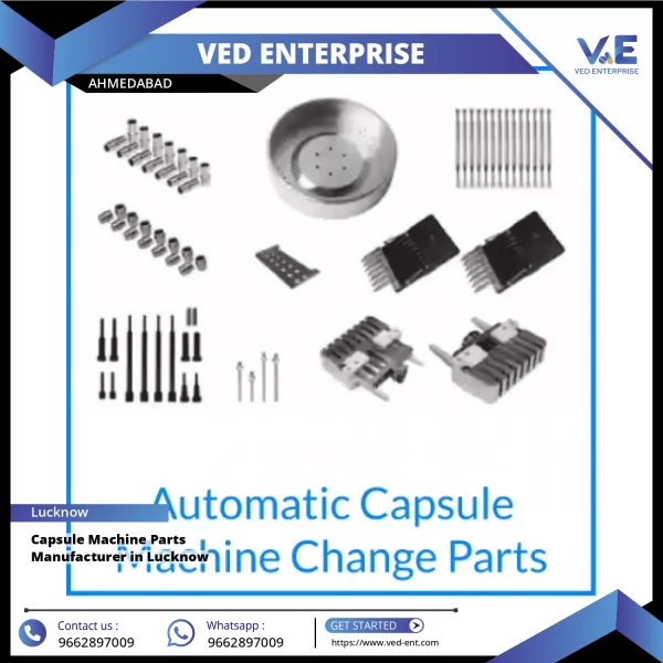 Close-up Of Precision Capsule Machine Parts Arranged On A Workshop Table