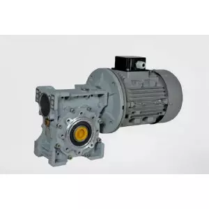 Geared Brake Motor Assembly Showing Shaft And Braking Mechanism