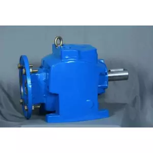 Helical Geared Motor Installed On Industrial Machinery
