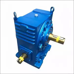 NU Type Gearbox Showing Heavy-duty Metal Housing With Input And Output Shafts