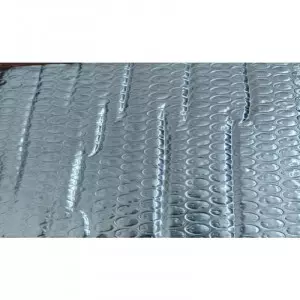 Roll Of Aluminium Bubble Sheet Insulation Showing Silver Reflective Surface Used For Moisture Barrier