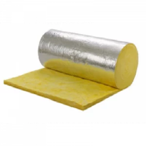 Glasswool Insulation Rolls Stacked In Warehouse Ready For Shipping
