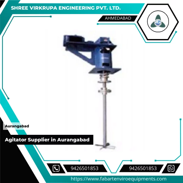 Industrial Agitator Machine With Impellers In Operation