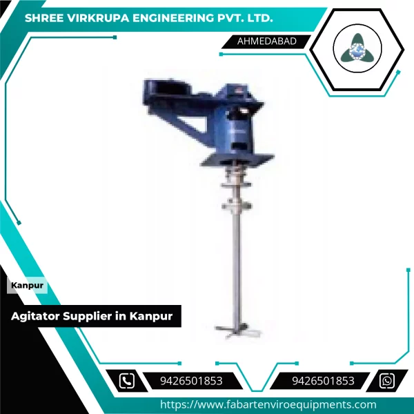 Industrial Agitator Machine Used For Mixing Liquids In An Industrial Tank