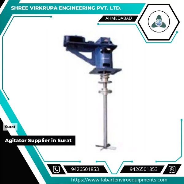 Industrial Agitator Installed In An Industrial Tank For Mixing Purposes