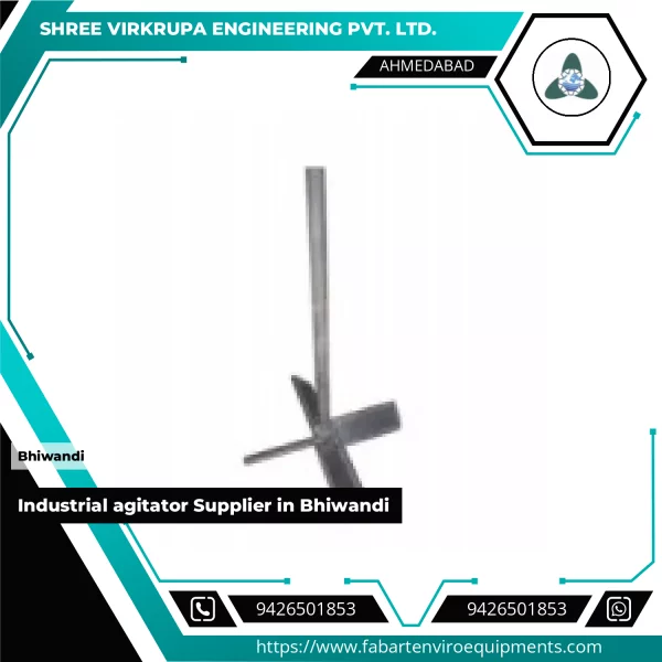Industrial Agitator Machine Installed In Factory Tank