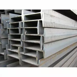 Stack Of Mild Steel Beams Showing Smooth Surfaces Ready For Construction Use