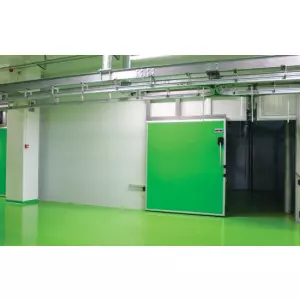 Industrial Cold Room Sliding Door Installed At Commercial Facility
